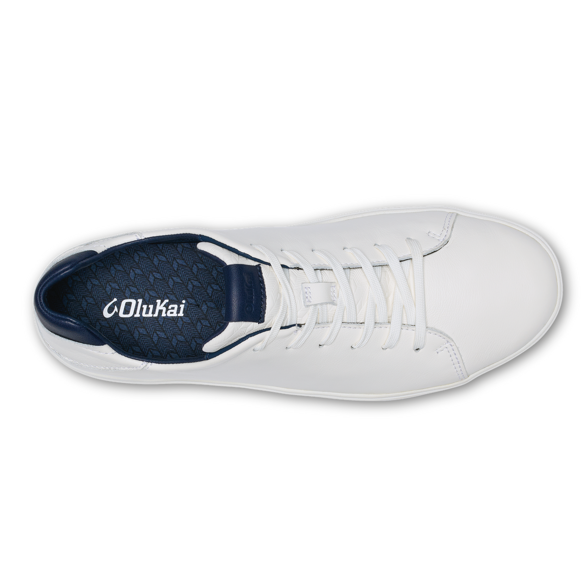 OluKai Men | Lae‘ahi Lī ‘Ili Men's Sneakers - Bright White / Trench Blue