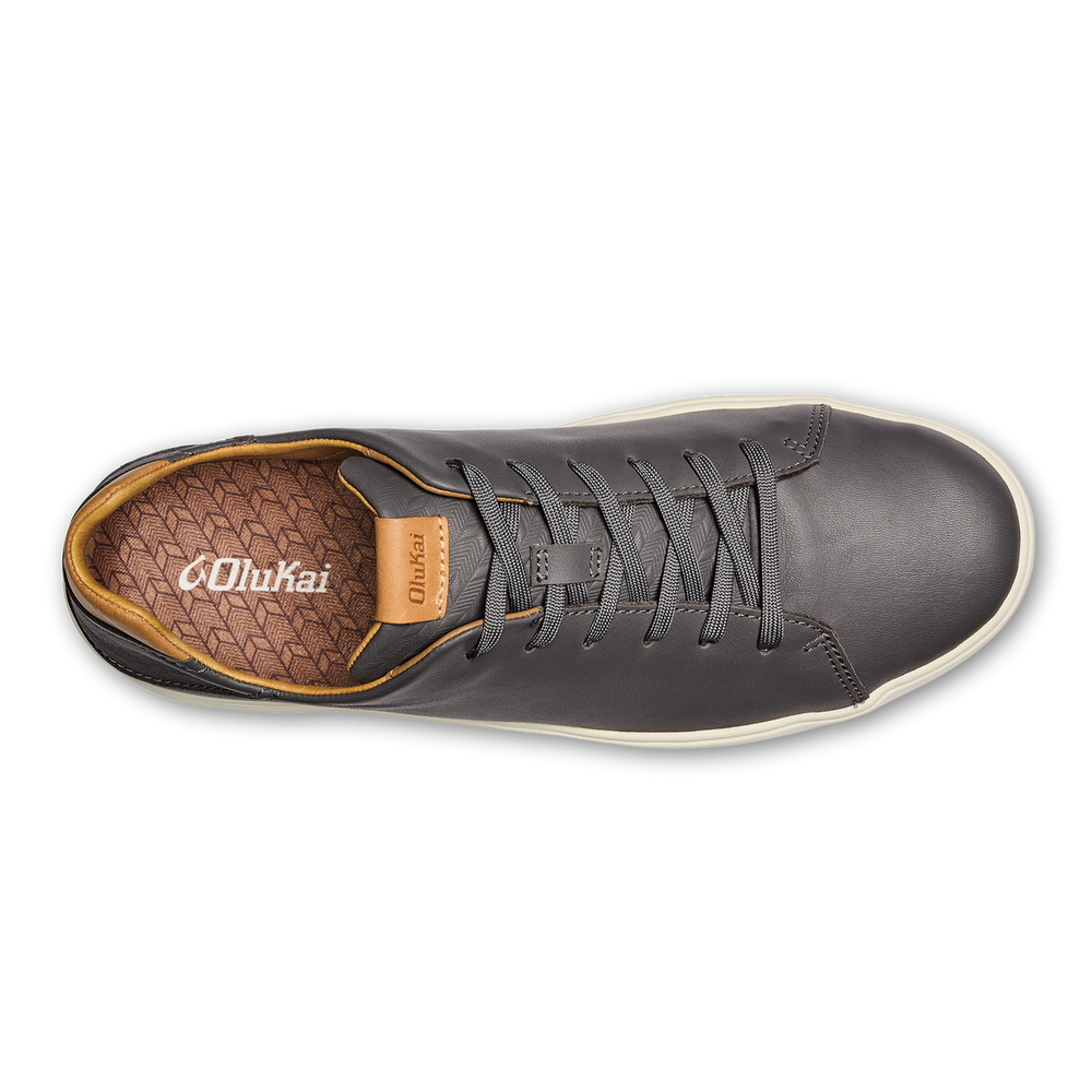 OluKai Men | Lae‘ahi Lī ‘Ili Men's Leather Sneakers - Stone