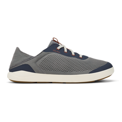 OluKai Men | Moku Pae Men's Boat Shoes - Ash / Trench Blue