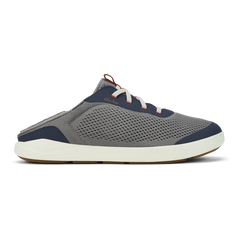 OluKai Men | Moku Pae Men's Boat Shoes - Ash / Trench Blue