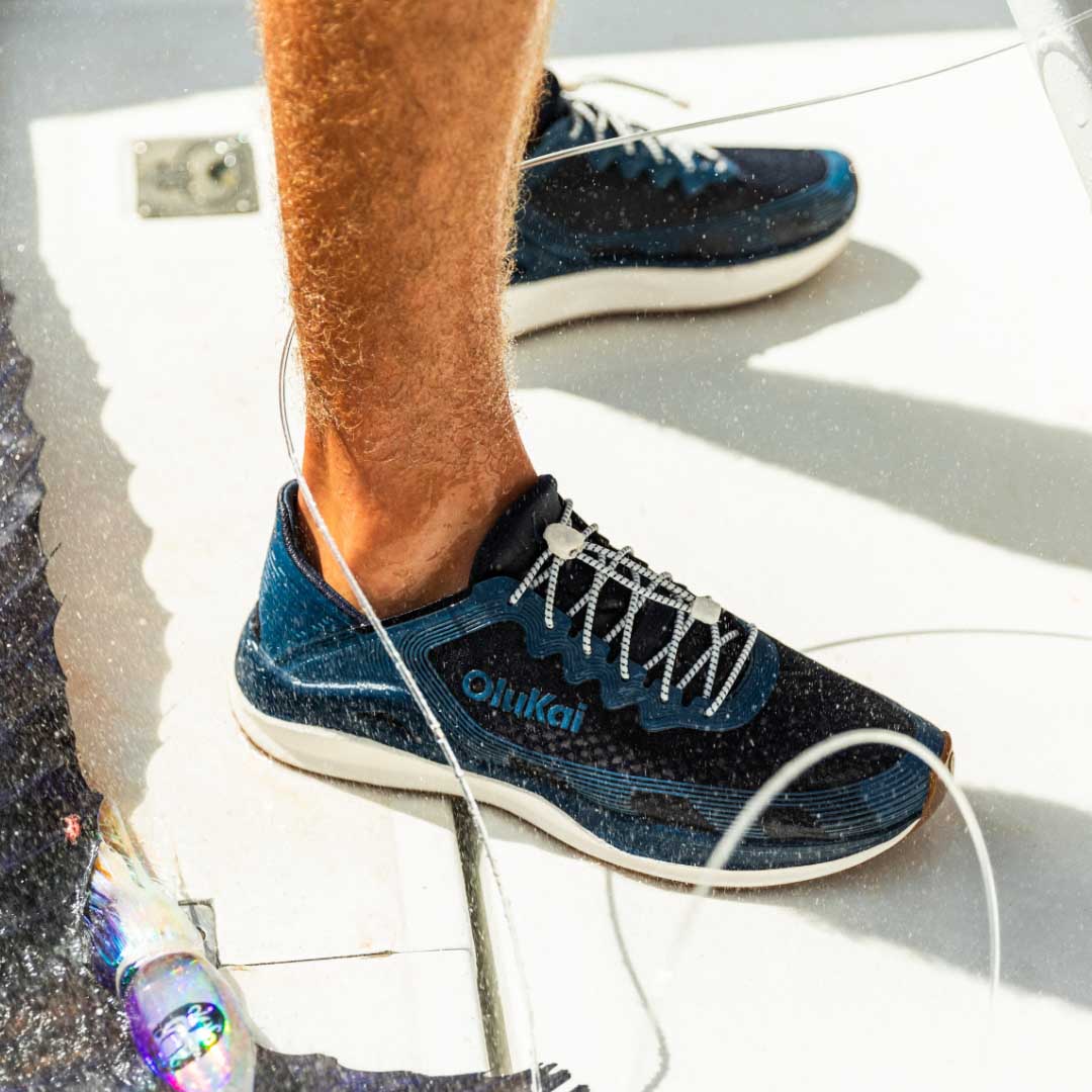 OluKai Men | ‘Ahi Men’s Water Boat Shoes - Mood Indigo / Coastal Blue