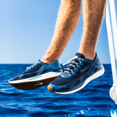 OluKai Men | ‘Ahi Men’s Water Boat Shoes - Mood Indigo / Coastal Blue