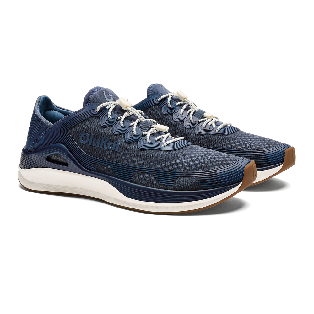 OluKai Men | ‘Ahi Men’s Water Boat Shoes - Mood Indigo / Coastal Blue