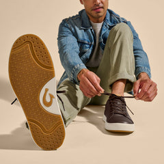 OluKai Men | Lae‘ahi Lī ‘Ili Men's Leather Sneakers - Dark Java
