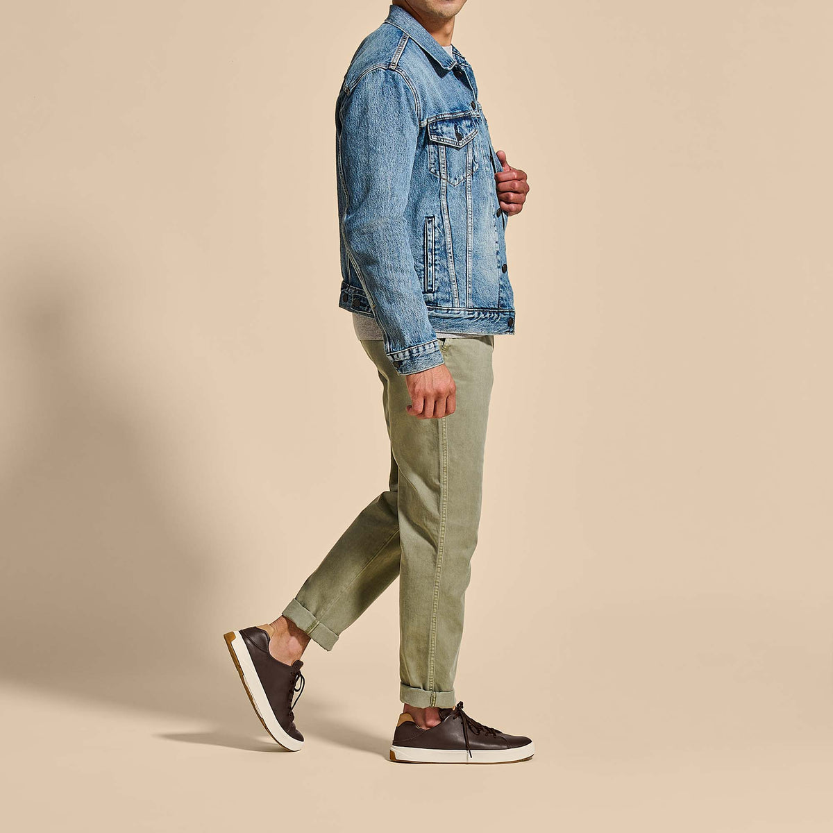 OluKai Men | Lae‘ahi Lī ‘Ili Men's Leather Sneakers - Dark Java