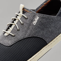 OluKai Men | Nohea Moku Men's Boat Shoes - Dark Shadow
