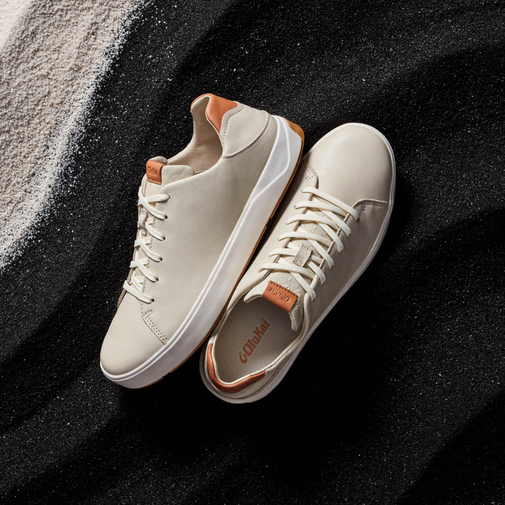 OluKai Men | Lae‘ahi Lī ‘Ili Men's Leather Sneakers - Tapa