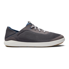 OluKai Men | Moku Pae Men's Boat Shoes - Pavement / Vintage Blue