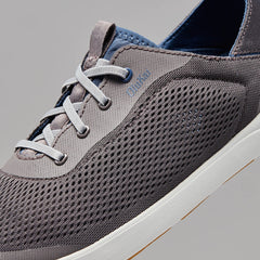 OluKai Men | Moku Pae Men's Boat Shoes - Pavement / Vintage Blue