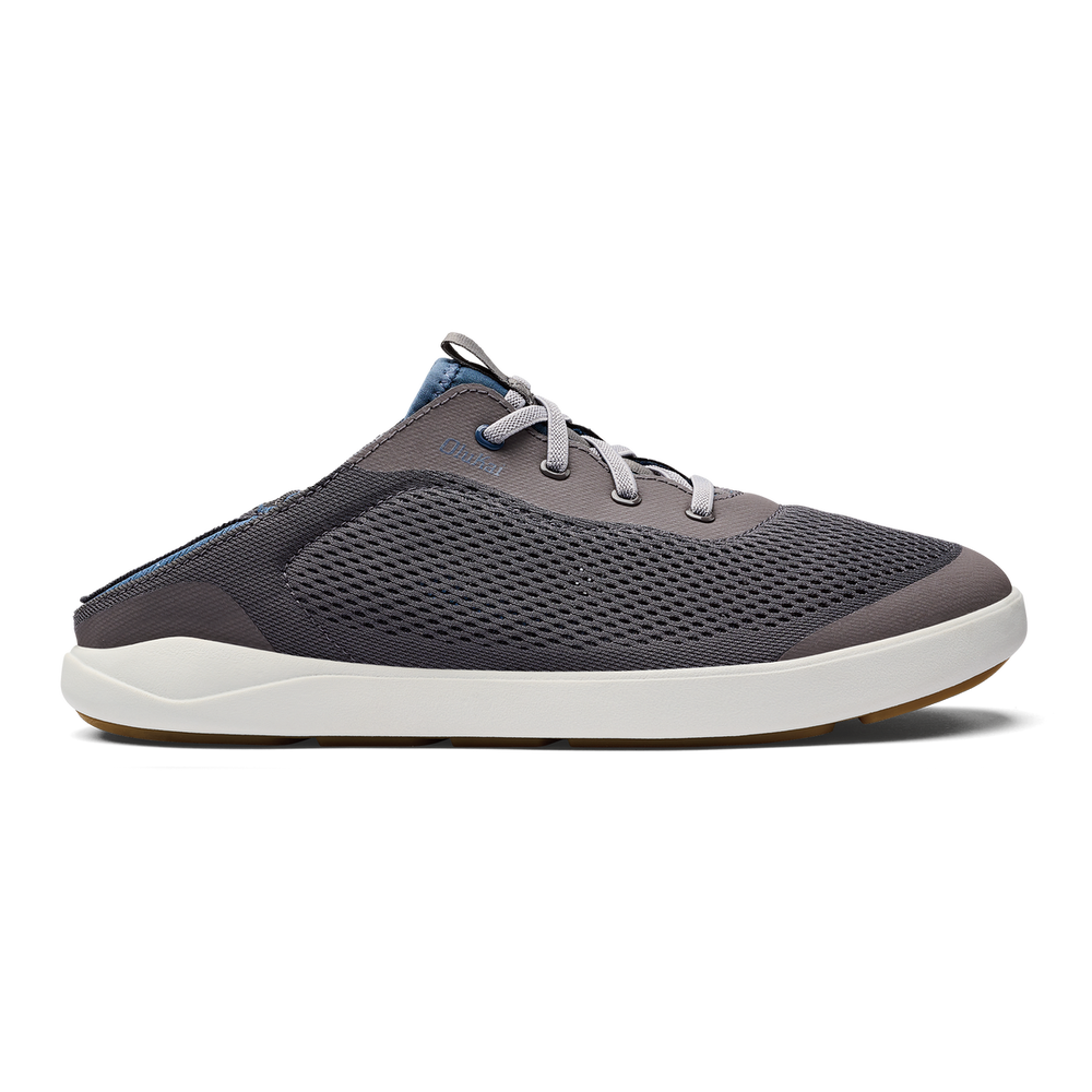 OluKai Men | Moku Pae Men's Boat Shoes - Pavement / Vintage Blue