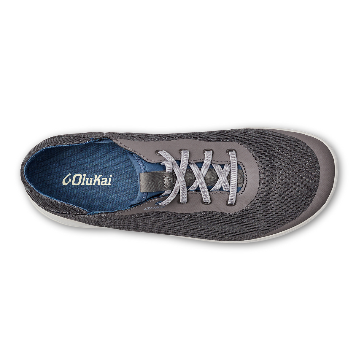 OluKai Men | Moku Pae Men's Boat Shoes - Pavement / Vintage Blue