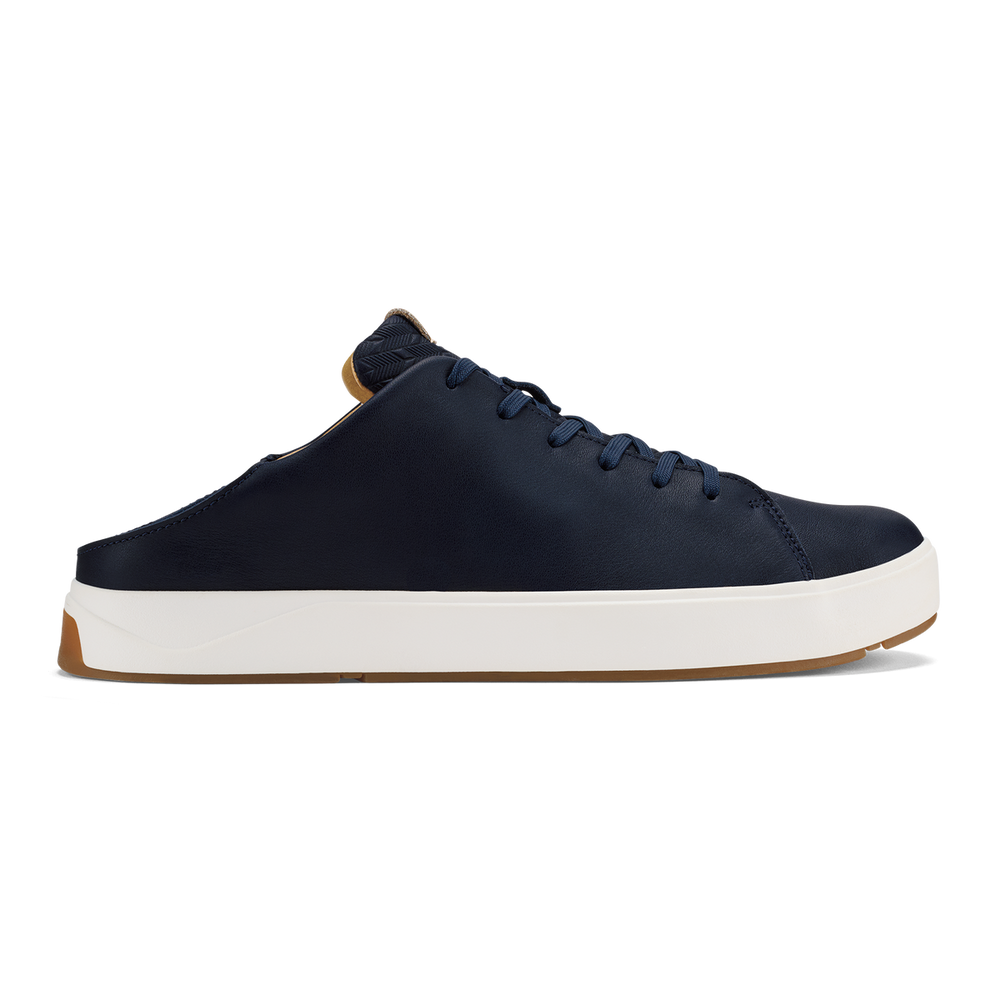 OluKai Men | Lae‘ahi Lī ‘Ili Men's Leather Sneakers - Trench Blue