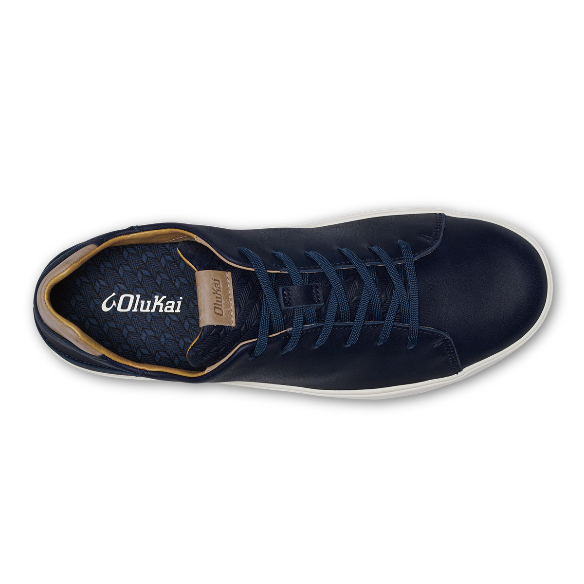 OluKai Men | Lae‘ahi Lī ‘Ili Men's Leather Sneakers - Trench Blue