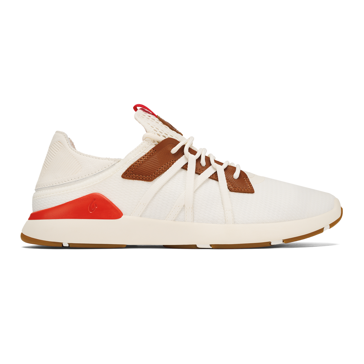 OluKai Men | Mio Lī Men's Athletic Shoes - Bright White / Red Lava