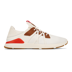 OluKai Men | Mio Lī Men's Athletic Shoes - Bright White / Red Lava