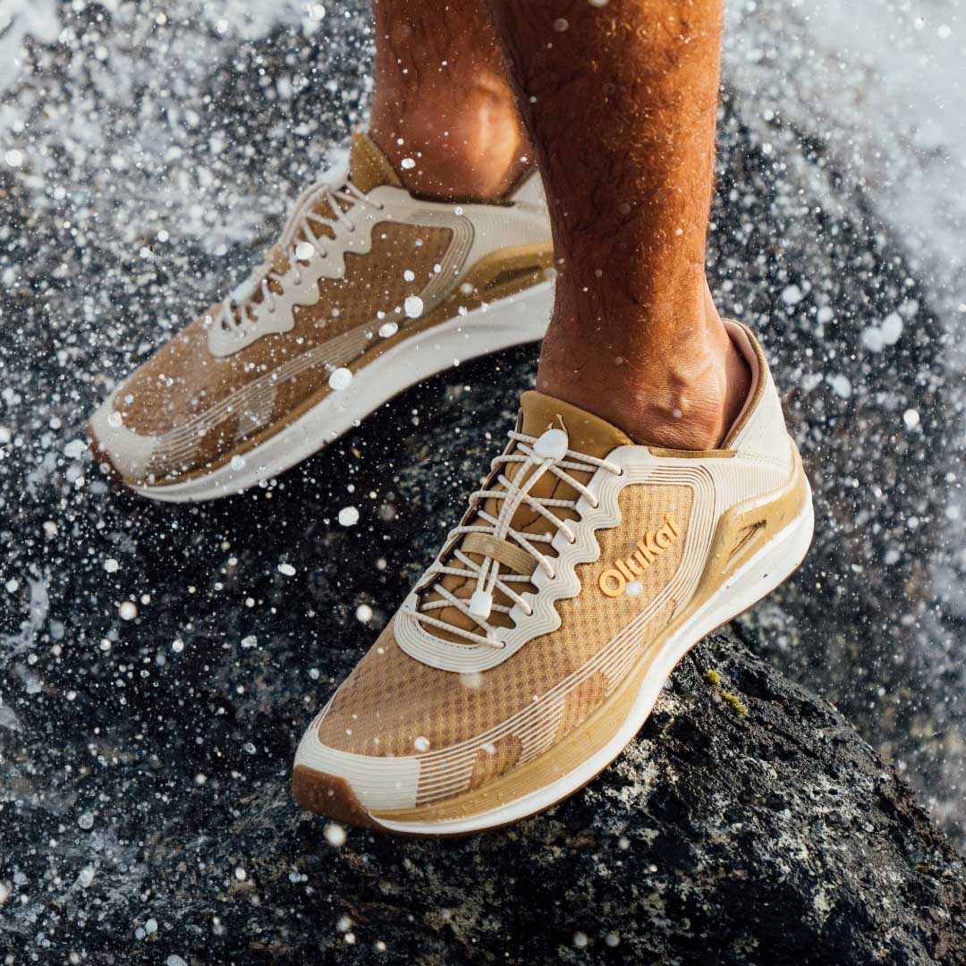 OluKai Men | ‘Ahi Men’s Water Boat Shoes - Tan / Tapa