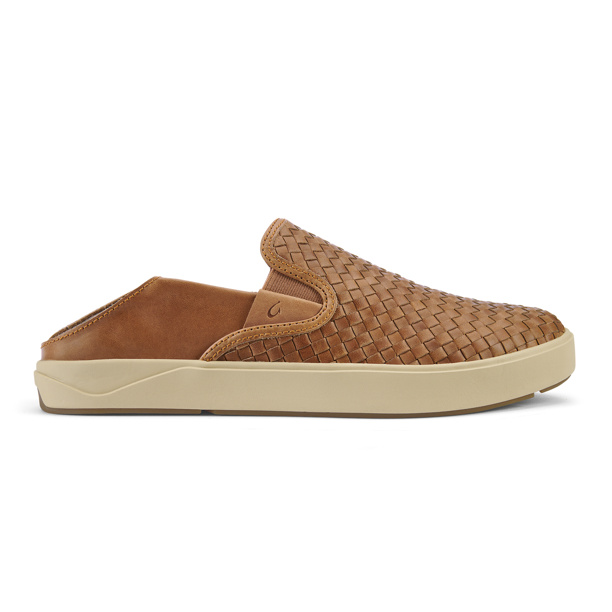OluKai Men | Lae‘ahi Lauhala Men's Leather Slip-On Sneakers - Fox