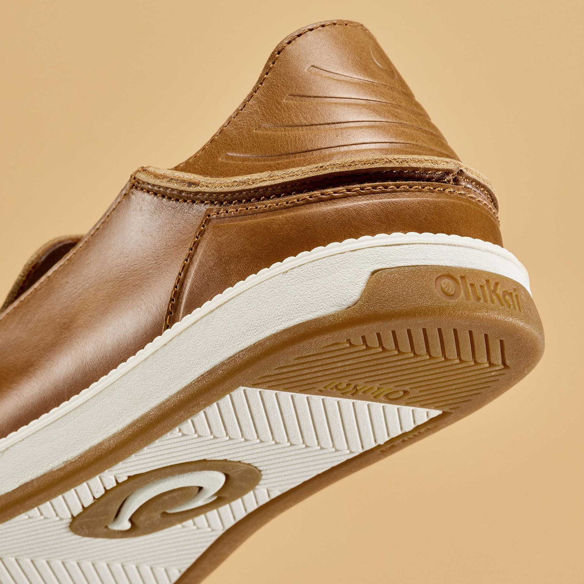 OluKai Men | Kākaha Nia Men‘s Leather Slip-On Shoes - Fox