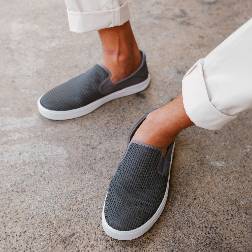 OluKai Men | Lae‘ahi Men's Slip-On Sneakers - Pavement