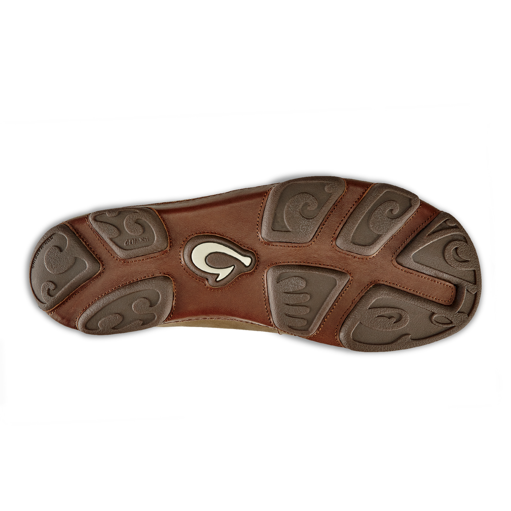 OluKai Men | Moloā Men's Leather Slip On Shoes - Ray / Toffee