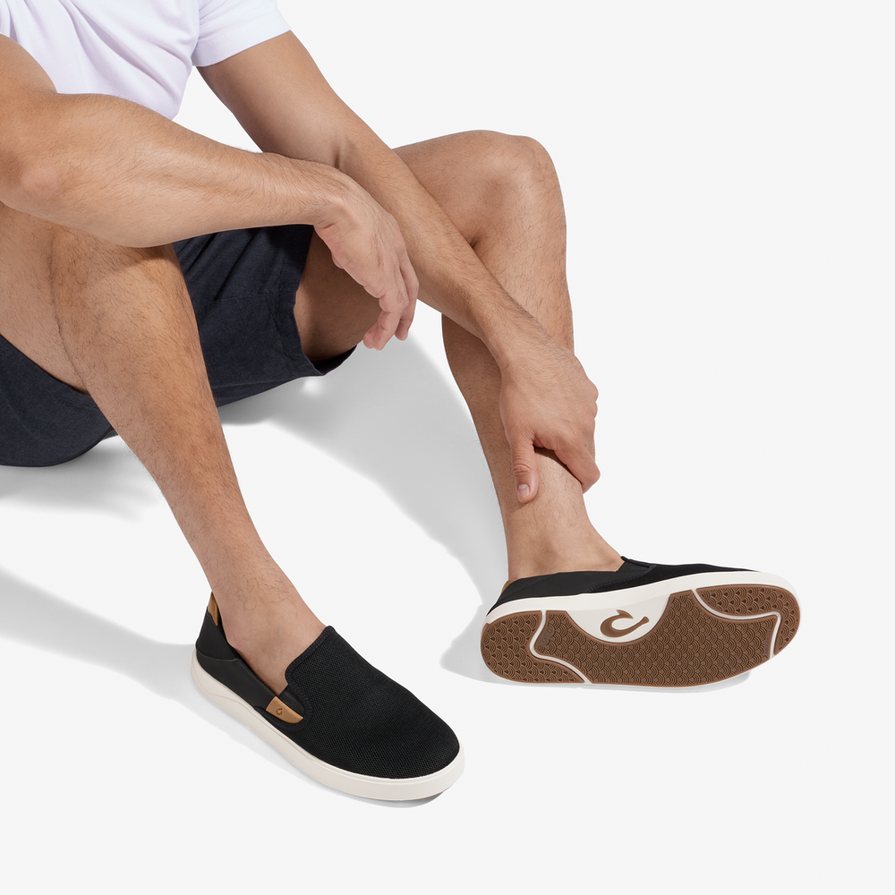 OluKai Men|New Arrivals | Lae'ahi Nui - Black / Tan
