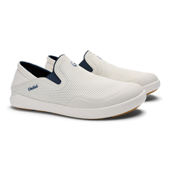 OluKai Men|New Arrivals | Moku Slip-on - White Sand / Trench Blue