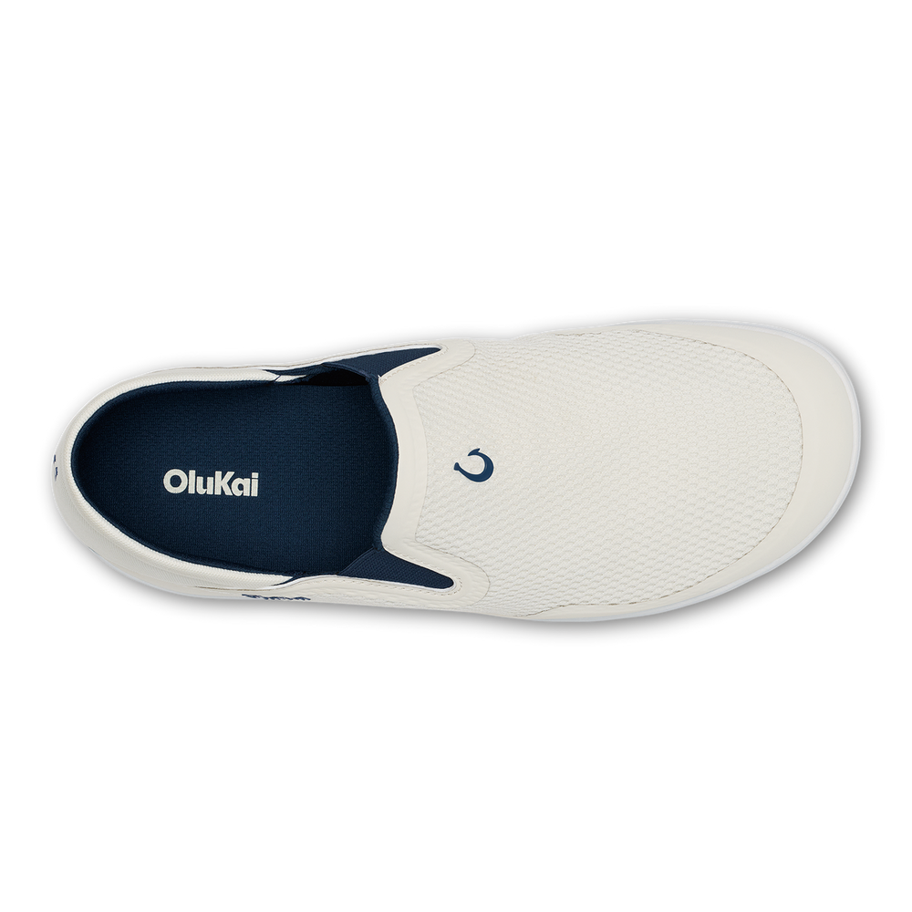 OluKai Men|New Arrivals | Moku Slip-on - White Sand / Trench Blue