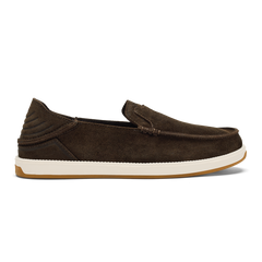 OluKai Men | Kākaha Nia Men‘s Suede Slip-On Shoes - Dark Wood