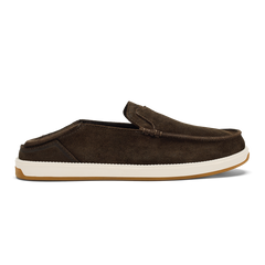 OluKai Men | Kākaha Nia Men‘s Suede Slip-On Shoes - Dark Wood