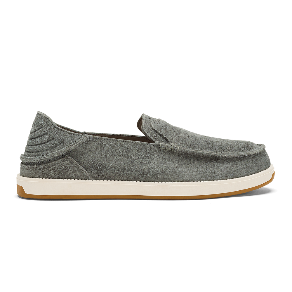 OluKai Men | Kākaha Nia Men‘s Suede Slip-On Shoes - Ash