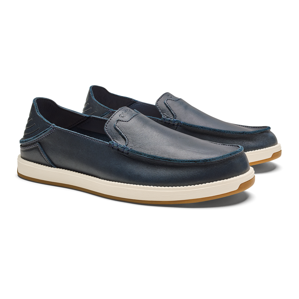 OluKai Men | Kākaha Nia Men‘s Suede Slip-On Shoes - Mood Indigo