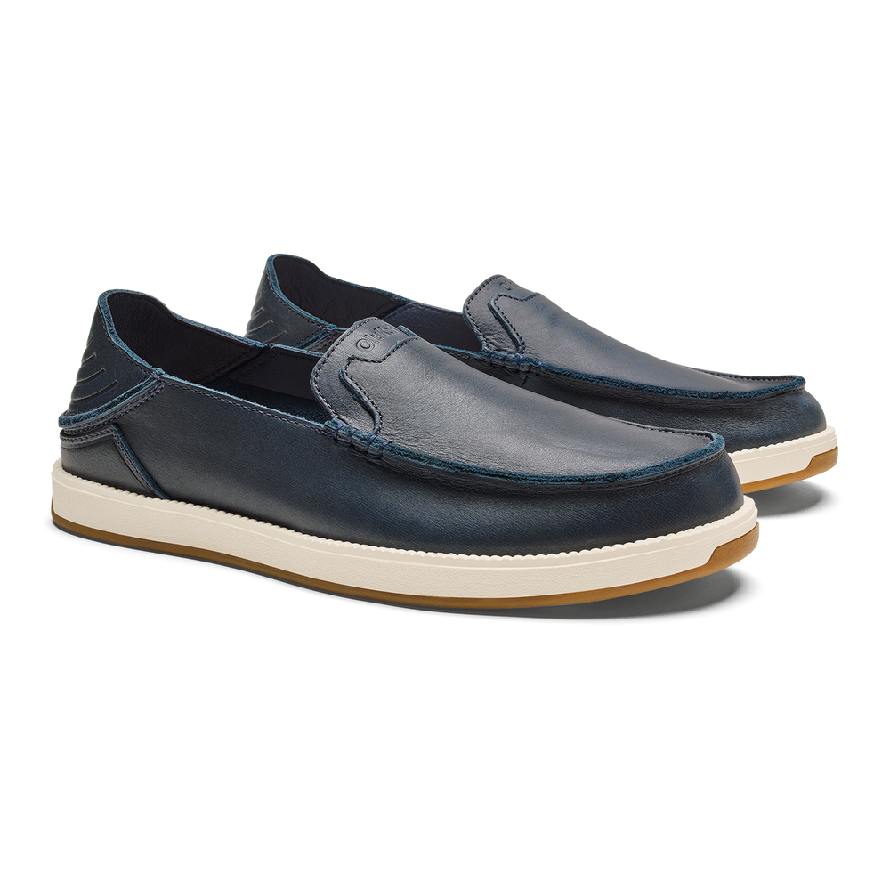 OluKai Men | Kākaha Nia Men‘s Suede Slip-On Shoes - Mood Indigo