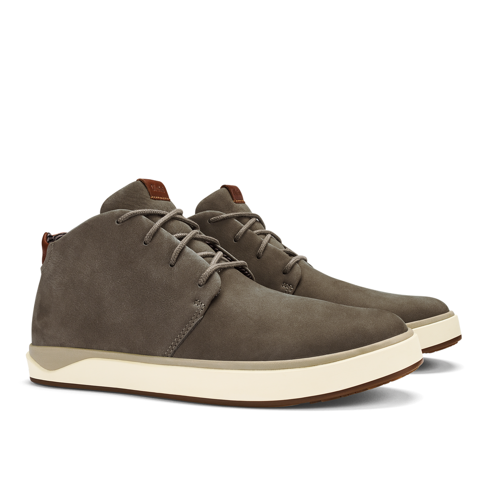 OluKai Men | Papakū 'Ili Men’s Waterproof Leather Boots- Mustang