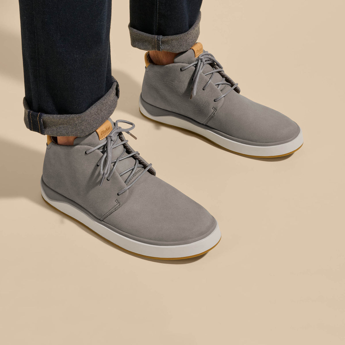 OluKai Men | Papakū 'Ili Men’s Waterproof Leather Boots- Graphite