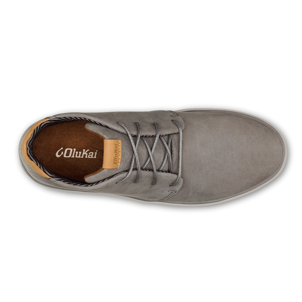 OluKai Men | Papakū 'Ili Men’s Waterproof Leather Boots- Graphite