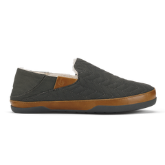 OluKai Men | Hanohano Men’s Waxed Canvas Slippers - Dark Shadow