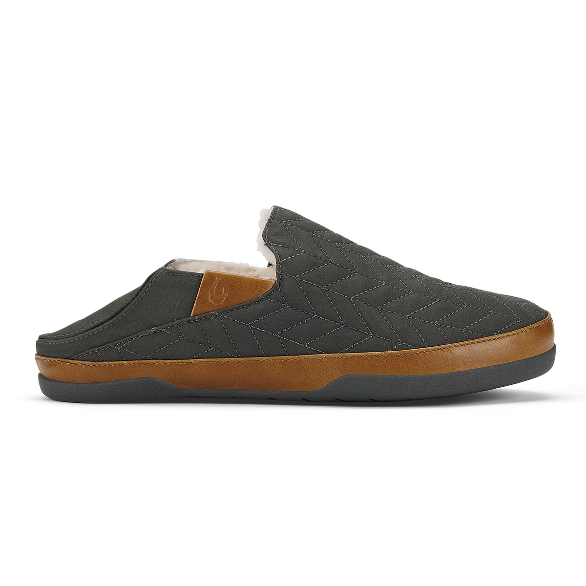OluKai Men | Hanohano Men’s Waxed Canvas Slippers - Dark Shadow