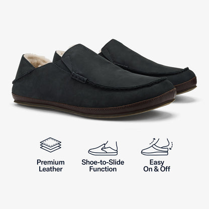 OluKai Men | Moloā Slipper - Black / Dk Java