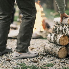 OluKai Men | Moloā Men's Leather Slippers - Kona Coffee