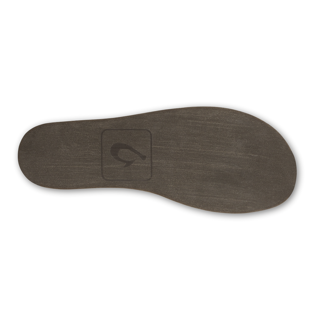 OluKai Men | Moloā Men's Leather Slippers - Kona Coffee