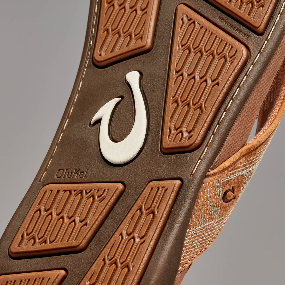 OluKai Men | Tuahine Men's Waterproof Leather Beach Sandals - Toffee