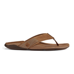 OluKai Men | Tuahine Men's Waterproof Leather Beach Sandals - Toffee