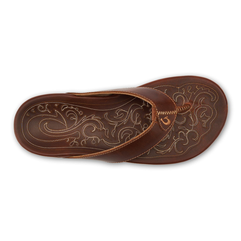 OluKai Men | Mekila Men's Full-Grain Leather Beach Sandals - Natural