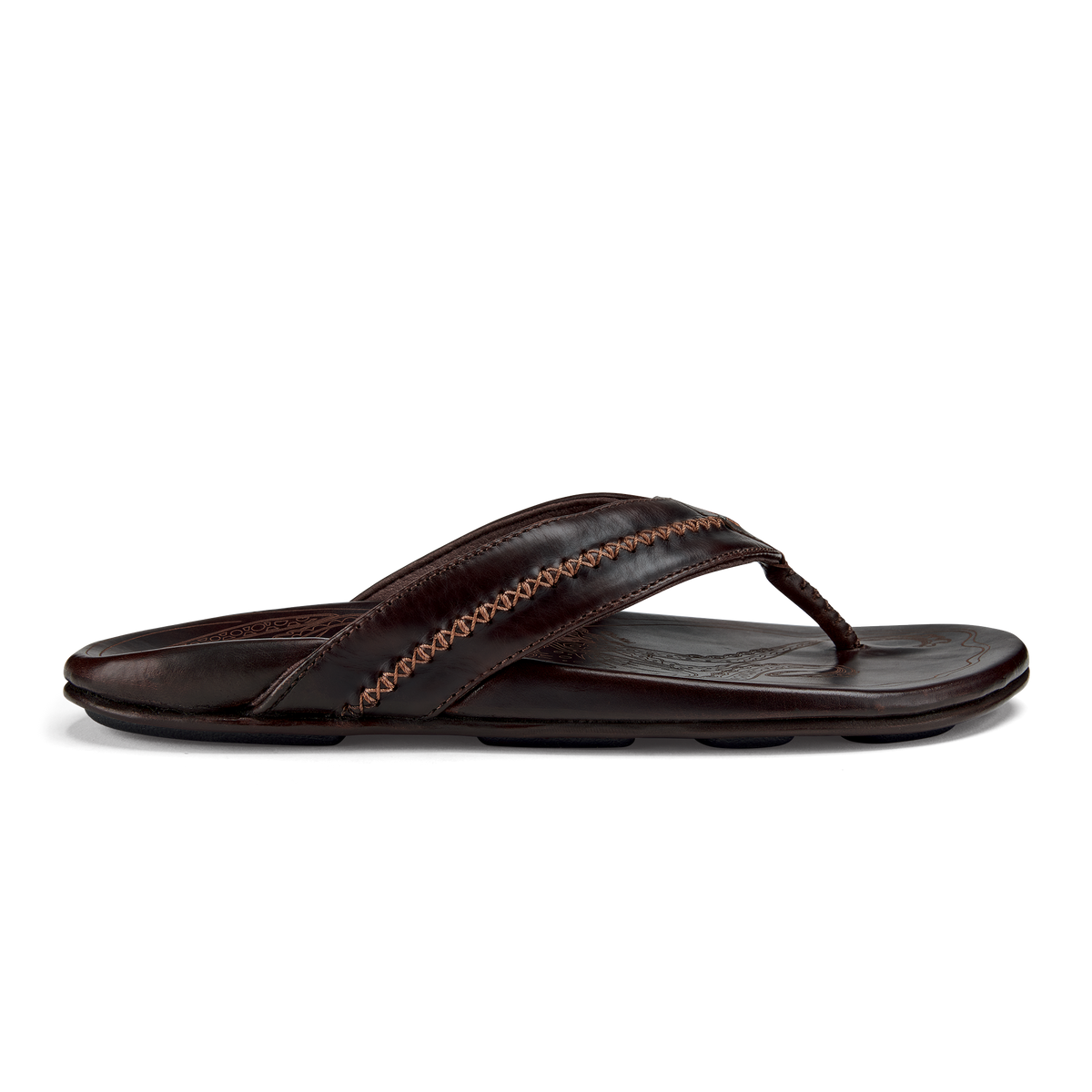 OluKai Men | Mea Ola Men's Leather Beach Sandals - Dark Java