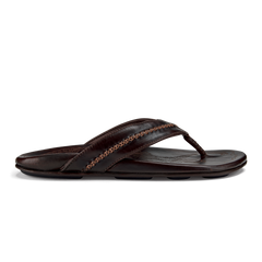 OluKai Men | Mea Ola Men's Leather Beach Sandals - Dark Java