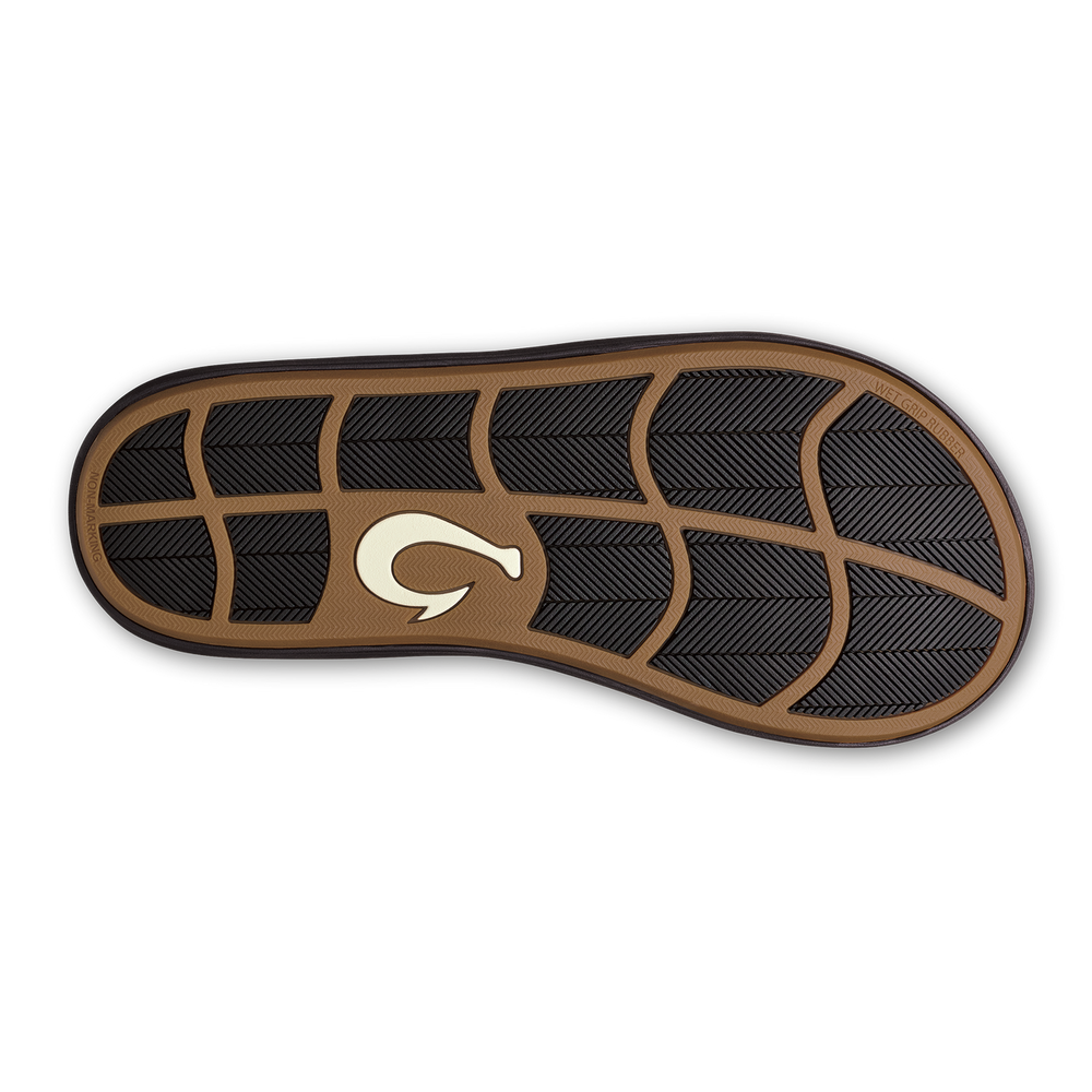 OluKai Men | Ki‘i Men’s Water Ready Beach Sandals - Lava Rock / Bold Blue
