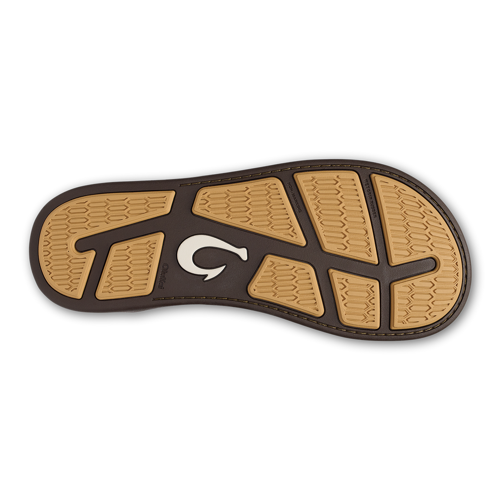 OluKai Men|New Arrivals | Tuahine Palm - Dk Java / Golden Sand