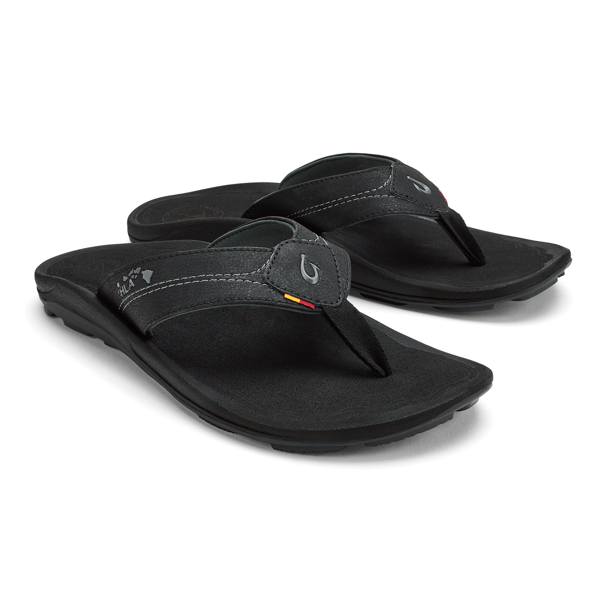 OluKai Men | Kīpī Men’s Comfortable Beach Sandals - Black