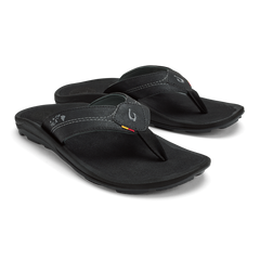 OluKai Men | Kīpī Men’s Comfortable Beach Sandals - Black