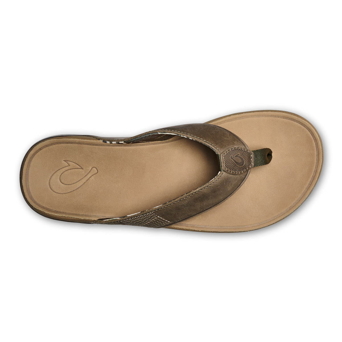 OluKai Men | Tuahine Men's Waterproof Leather Beach Sandals - Hunter